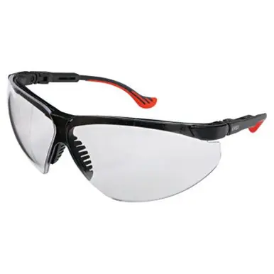 Honeywell S3300 Genesis XC Eyewear, Clear Polycarbonate Hard Coat Lenses, Black Frame