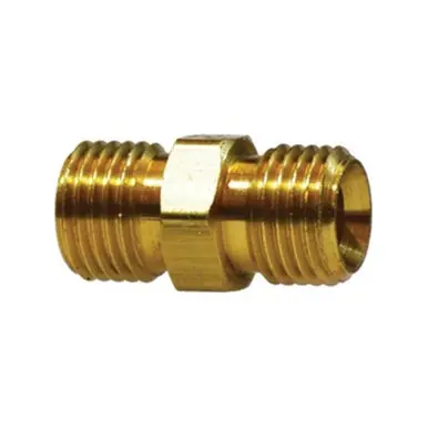 Midland Industries 32462 - Ballseat Union, 3/8" MNPSM x 3/8" MNPSM, Brass