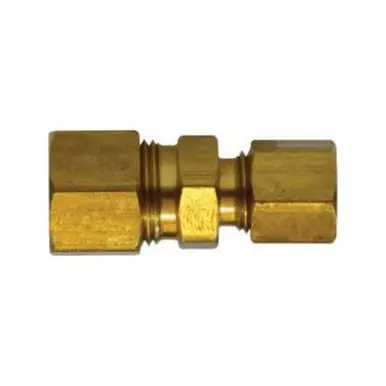 Midland Industries 18076 - Reducing Union, 1/4" Compression x 1/8" Compression, Brass