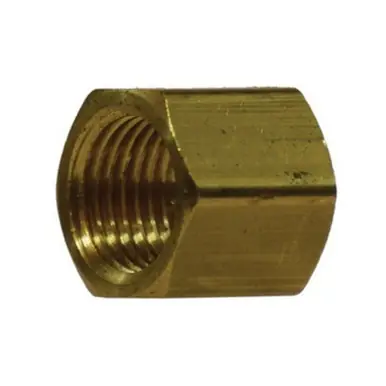 Midland Industries 28080 - Pipe Cap, 1" NPT(F)F x 1" NPT(F)F, 1.13", Brass