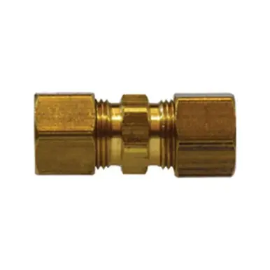 Midland Industries 18064D - Drilled Through Union, 1/4" Compression x 1/4" Compression, Brass