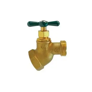 Midland Industries 942113LF - Heavy-Duty Hose Bibb No Kink Valve, 3/4" Nominal, FIP x MHT, Cast