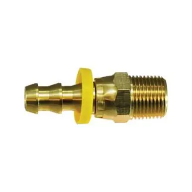 Midland Industries 30385 - Swivel Adapter, 1/4" Push-On Hose Barbed x 1/4" MIP, Brass
