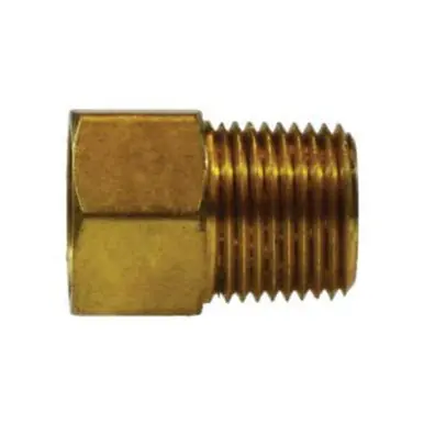 Midland Industries 12049 - Adapter, 3/8" Female Inverted Flared x 3/8" Male NPTF, Brass