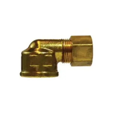 Midland Industries 18266 - 90° Elbow, 3/4" Compression x 1/2" NPT(F)F, Brass