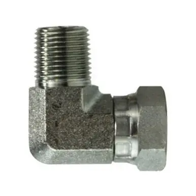 Midland Industries 150142 - 90° Swivel Adapter Elbow, 1/4" Male Pipe x 1/8" FNPSM, Steel