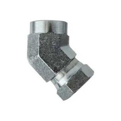 Midland Industries 150444 - 45° Swivel Adapter Elbow, 1/4" FPT x 1/4" FNPSM, Steel