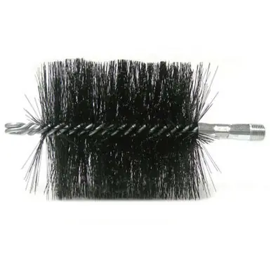 WEILER 44169 4" Double Spiral Flue Brush, .012 Steel Fill
