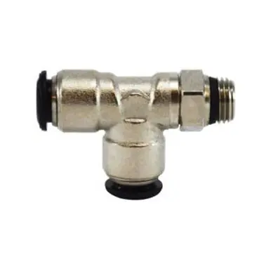Midland Industries 20673N - Swivel Run Tee, 6mm Push-In x 1/4" NPT(M) Global x 6mm Push-In, Brass,