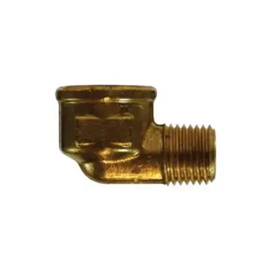 Midland Industries 28264 - 90° Reducing Street Elbow, 3/8" NPT(F)F x 1/2" NPT(M)F, Brass