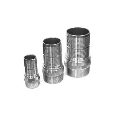Midland Industries CNT-600CR-SS316 - Crimplok Combination Nipple, 6" Hose Barbed x 6" MIP, Stainless