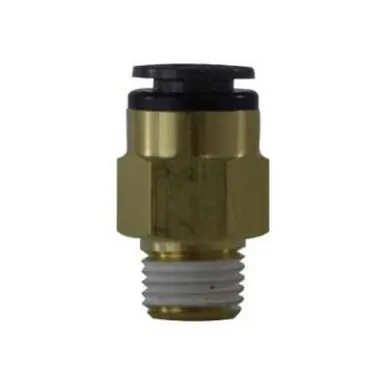 Midland Industries 680608C - Straight Connector, 3/8" Push-In x 1/2" MIP, Composite