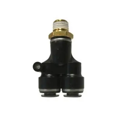 Midland Industries 620808C - Branch Wye, 1/2" Push" Tube x 1/2" NPT(M) x 1/2" Push" Tube, Composite