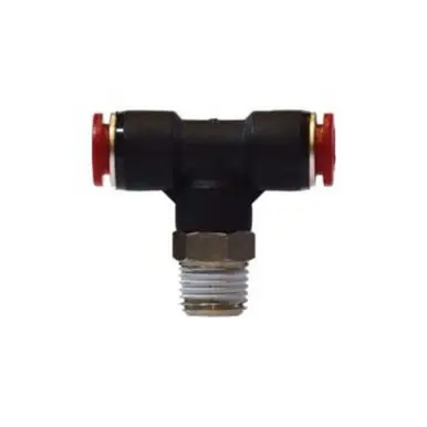 Midland Industries 20718 - Swivel Branch Tee, 14mm Push" Tube x 3/8" Male BSP x 14mm Push" Tube,