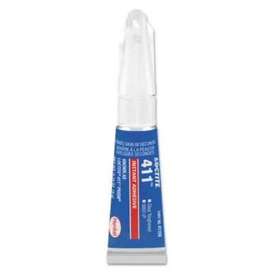 LOCTITE 233768 411 Prism Instant Adhesive, Clear/Toughened, 3 g, Tube, Clear