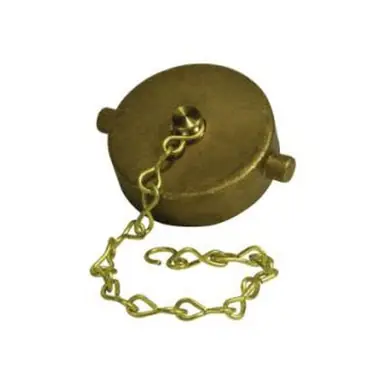 Midland Industries 444061 - Fire Hose Cap w/ Chain, 1-1/2" NPSH x 1-1/2" NPSH, Brass