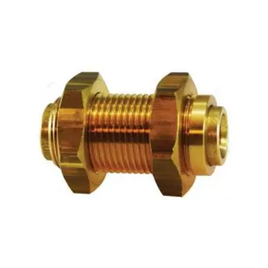 Midland Industries 821000 - Bulkhead Union, 5/8" Push-In x 3/8" Push-In, Brass