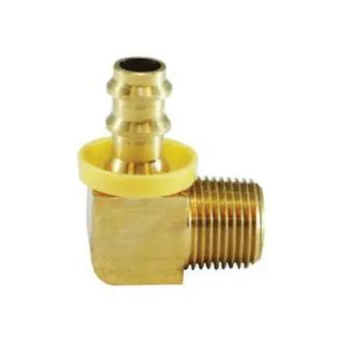 Midland Industries 30372 - 90° Elbow, 1/4" Push-On Hose Barbed x 1/8" MIP, Brass