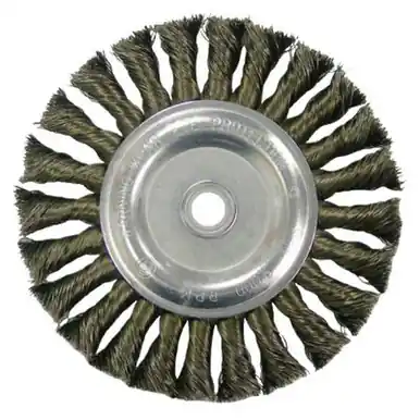 WEILER 36227 VortecPro Knot Wire Wheels 4" D 0.014" Carbon Steel Wire 9000RPM