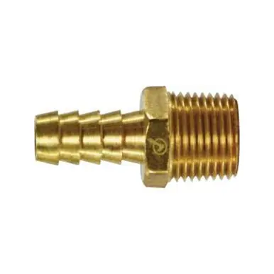 Midland Industries 707001-0404 - Rigid Adapter, 1/4" Hose Barbed x 1/4" NPT(M)F, Brass