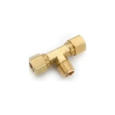 Midland Industries 700072-0404 - Branch Tee, 1/4" Compression x 1/4" Compression x 1/4" MIP, Brass