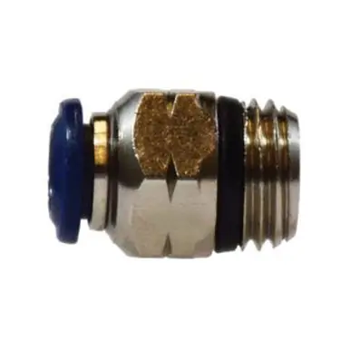 Midland Industries 20048N - Straight Adapter, 1/8" Push-In x 1/8" NPT(M) Global, Brass,