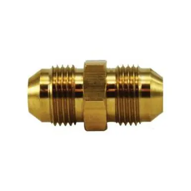 Midland Industries 28971 - Straight Tube Union, 3/4" Male JIC Flared x 3/4" Male JIC Flared, Brass