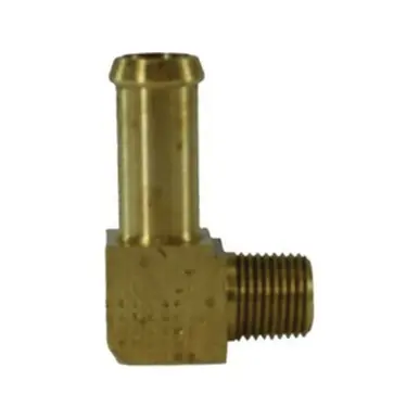 Midland Industries 38860 - 90° Elbow, 1/4" Hose Barbed x 1/8" MIP, Brass