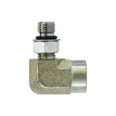 Midland Industries 6805NWO86 - 90° Elbow, 3/4" Male ORB x 3/8" FIP, Steel