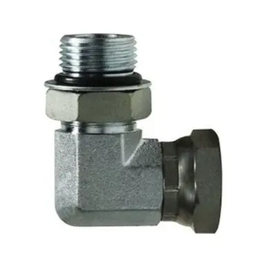 Midland Industries 6901NWO2012 - 90° Swivel Adapter Elbow, 1-1/4" Male ORB x 3/4" FNPSM, Steel