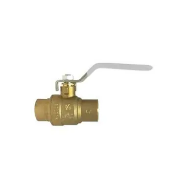 Midland Industries 943616LF - Ball Valve, 1-1/2" Nominal, Sweat x Sweat, 600 psi WOG Pressure