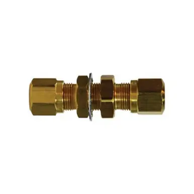 Midland Industries 38029 - Bulkhead Air Brake Union, 3/8" 3/8", Brass