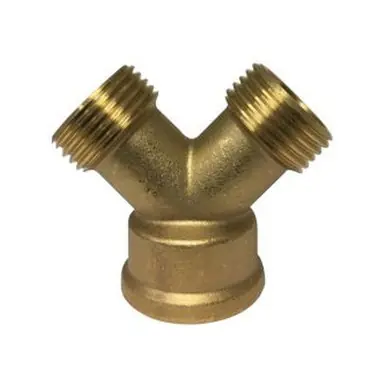 Midland Industries 707461-12 - Wye Connector, 3/4" FGH x 3/4" MGH x 3/4" MGH, Brass