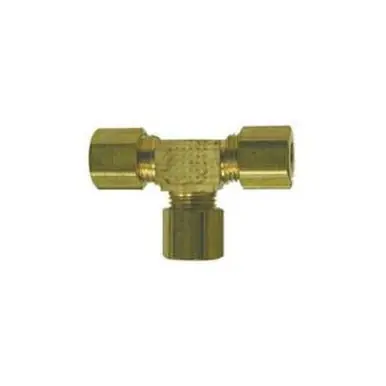 Midland Industries 18103B - Barstock Tee, 1/4" Compression x 1/4" Compression x 1/4" Compression,