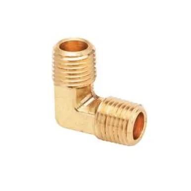 Midland Industries 23455X4 - 90° Barstock Elbow, 1/4" MPT x 1/4" MPT, Brass