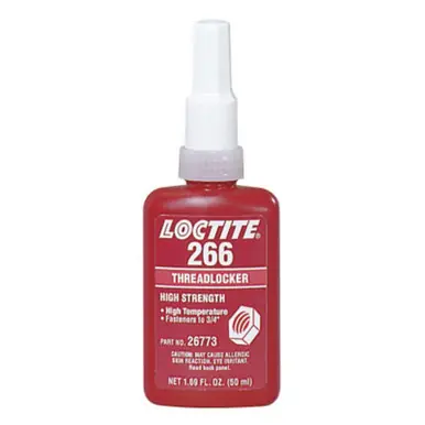 LOCTITE 232329 266 Threadlockers, High Strength/High Temp, 50ml, Red-Orange
