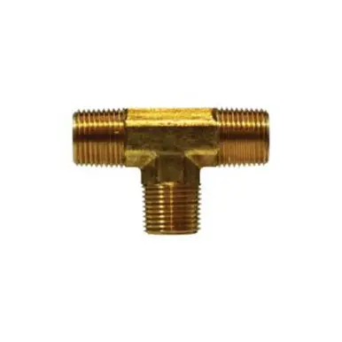 Midland Industries 28292 - Pipe Tee, 3/8" NPT(M) x 3/8" NPT(M) x 3/8" NPT(M), Brass