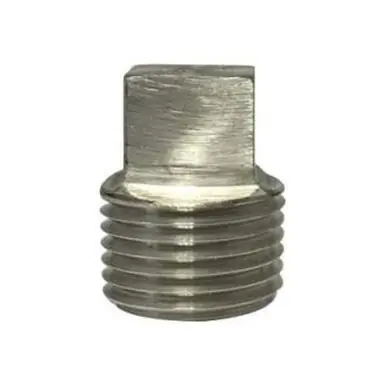Midland Industries 62672B1 - Barstock Square Head Plug, 3/8" MPT, Stainless Steel