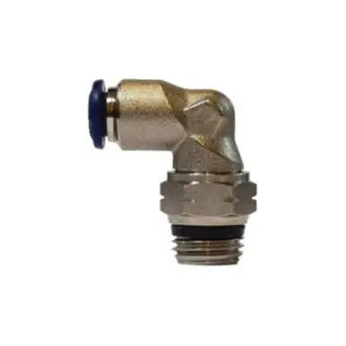 Midland Industries 20184N - 90° Swivel Elbow, 1/2" Tube OD x 1/4" MPT, Brass, Nickel-Plated