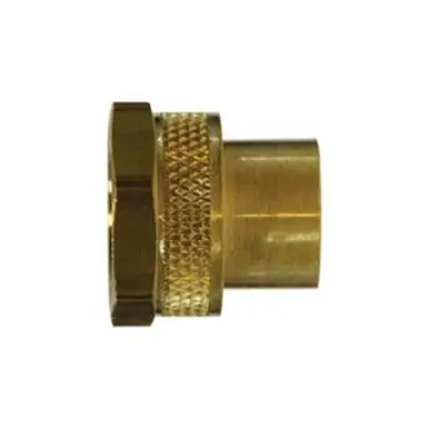 Midland Industries 30018 - Straight Rigid Adapter, 3/4" FGH x 3/8" FIP, Brass
