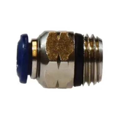 Midland Industries 20530N - Straight Connector, 5/16" Tube OD x 1/8" MIP, Brass, Nickel-Plated