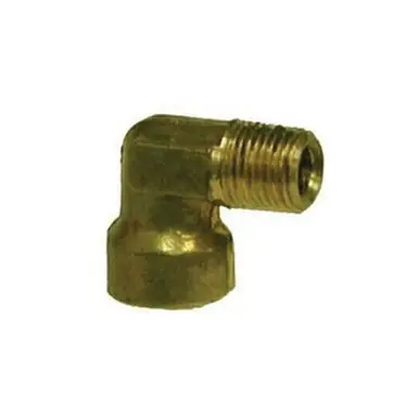 Midland Industries 16131 - 90° Elbow, 5/16" Threaded x 1/8" MIP, 0.75" Brass