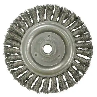 WEILER 09386 Roughneck Stringer Bead Wheel 6" x 5/16 W .023" Steel Wire 12500RPM (10pk)