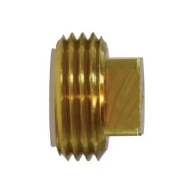 Midland Industries 30026 - Square Plug, 3/4" MGH, Brass