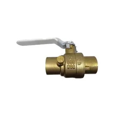Midland Industries 941165LFD - Ball Valve w/ Drain, 1" Nominal, Sweat x Sweat, 600 psi WOG Pressure