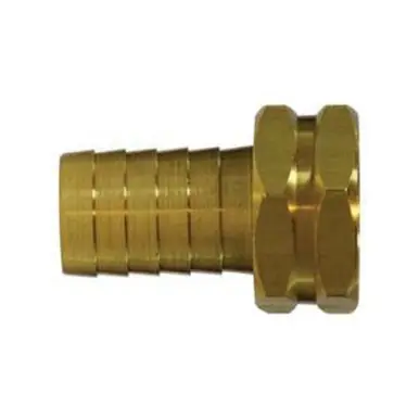 Midland Industries 30044 - Straight Hex Swivel Adapter, 1" Garden Hose Barbed x 3/4" FGH, Brass
