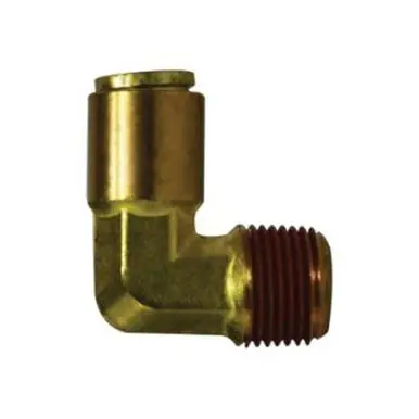 Midland Industries 690402 - 90° Elbow, 1/4" Tube OD x 1/8" Male NPTF, Brass
