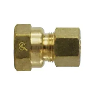 Midland Industries 700066-0604 - Coupling, 3/8" Compression x 1/4" NPT(F)F, Lead-Free Brass