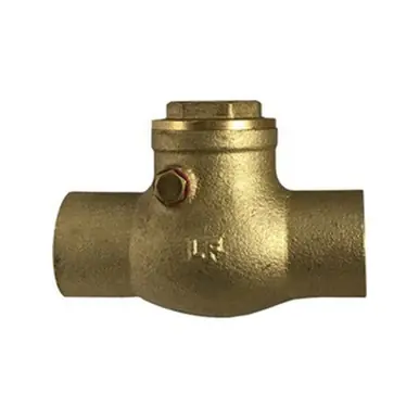 Midland Industries 940364LF - Swing Check Valve, 1" Nominal, Sweat x Sweat, Cast Brass Body, Import
