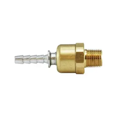 Midland Industries 28415 - High Volume Ball Swivel Adapter, 1/4" Hose Barbed x 1/4" NPT(M)F, Brass